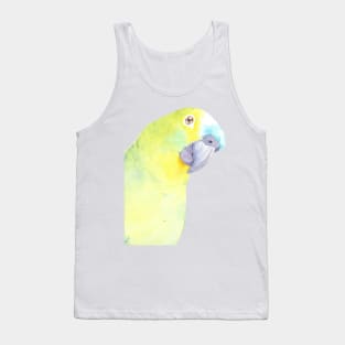 blue fronted amazon watercolor bird Tank Top